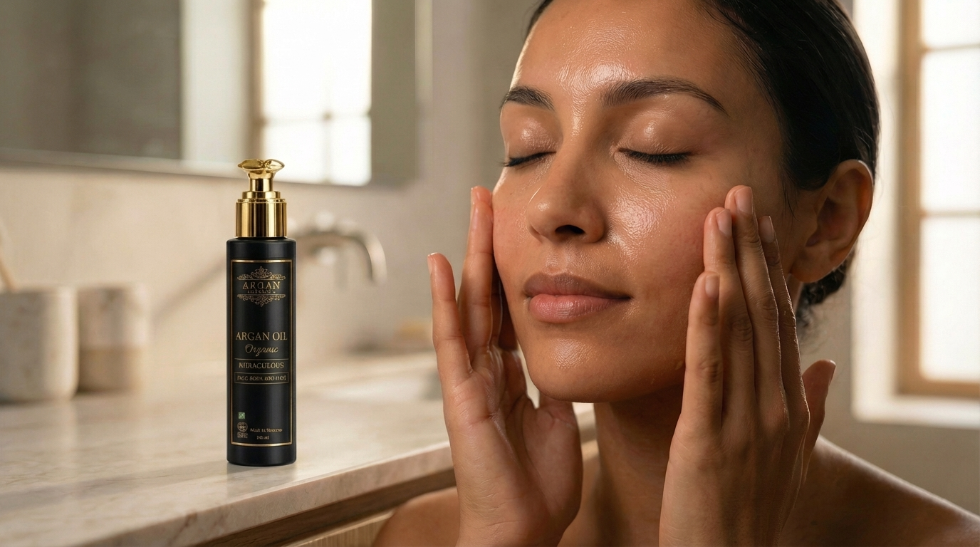 Argan oil beauty routine