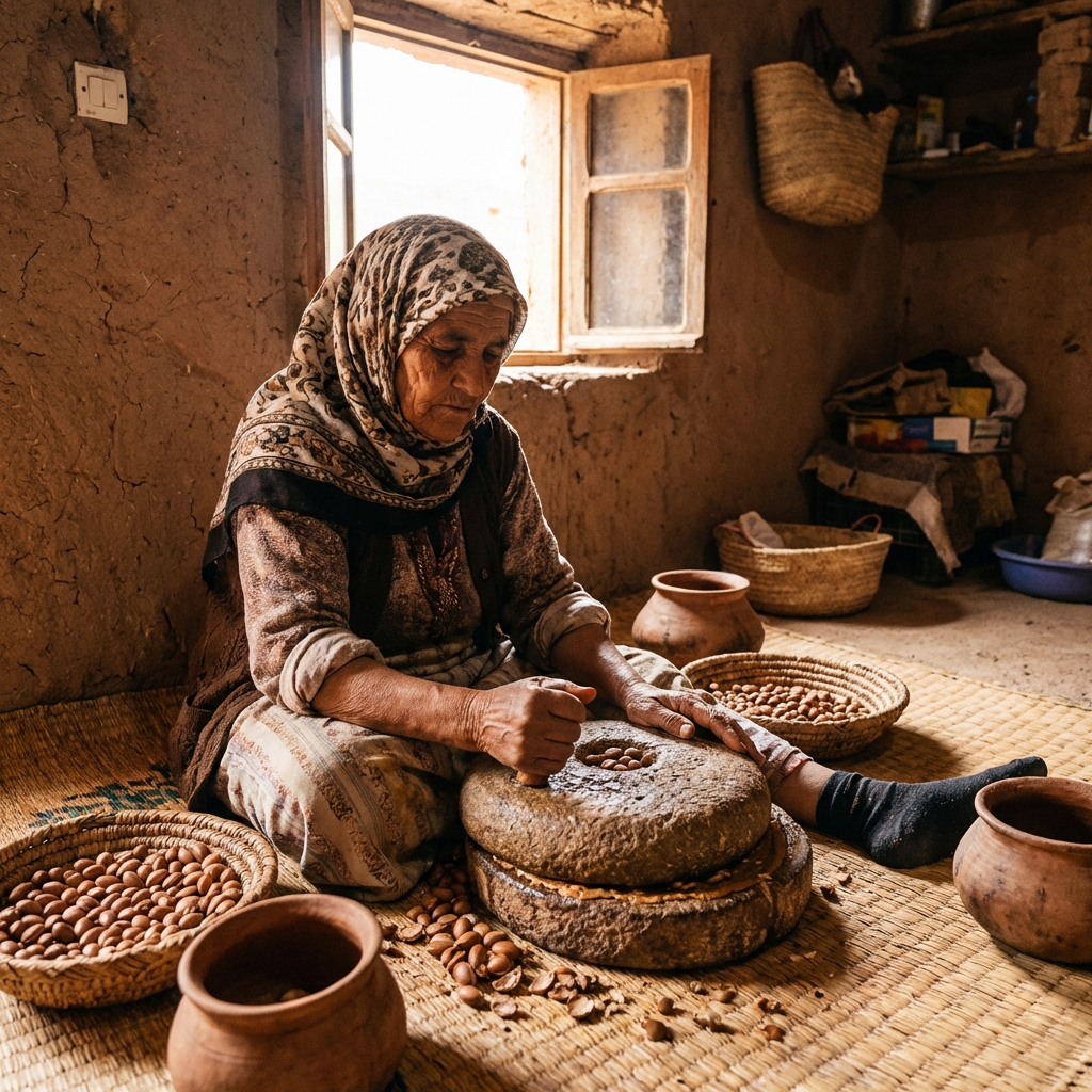 Coopérative féminine d’argan au Maroc